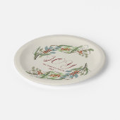 クリスマスリースジョイ紙プレート ペーパープレート (アングル)