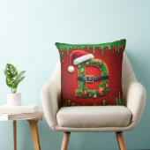 クリスマスリーススタイルのサンタモノグラムD 🎁 クッション (椅子)