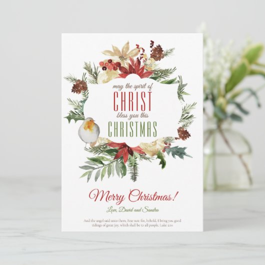 クリスマスリーススピリットのクリスマスカード シーズンカード (スタンド正面)