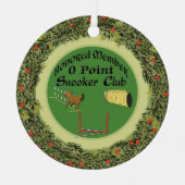 クリスマスリースゼロポイントスヌーカークラブ メタルオーナメント (正面)