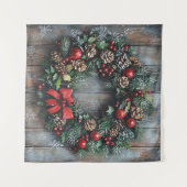 クリスマスリースタペストリー タペストリー (正面(横))