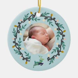 クリスマスリースターコサンタクロース1st+テールカスタムデザイン セラミックオーナメント