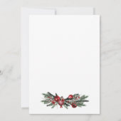 クリスマスリースダスティブルーウィンターフェスティバル結婚ズ 招待状 (裏面)