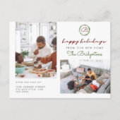 クリスマスリースツーフォトホリデーニューホームムービング 案内ポストカード (正面)