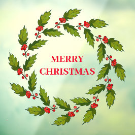 クリスマスリースデザインウィンドウ ウィンドウサイン