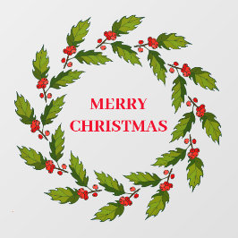 クリスマスリースデザインウィンドウ ウィンドウサイン