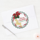 クリスマスリーストナカイ ラウンドシール (封筒)