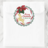 クリスマスリーストナカイ ラウンドシール (バッグ)