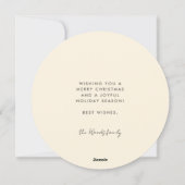 クリスマスリースハッピーホリデイズ シーズンカード (裏面)