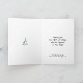 クリスマスリースハッピーホリデーズモダンカラー シーズンカード (内部)