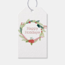 クリスマスリースハッピーホリデー ギフトタグ