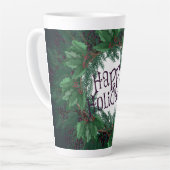 クリスマスリースハッピーホリデー!クリスマス カフェラテマグ (左アングル)