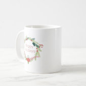 クリスマスリースハッピーホリデー コーヒーマグカップ (正面左)