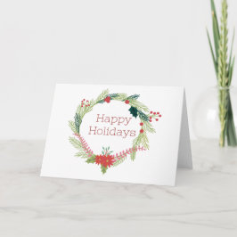 クリスマスリースハッピーホリデー シーズンカード