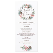 クリスマスリースパインベリースノーフレーク結婚のメニュー