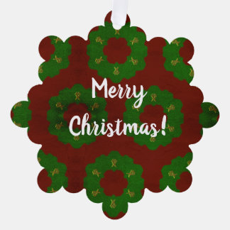 クリスマスリースパターン オーナメントカード
