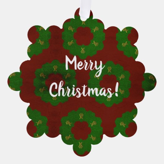 クリスマスリースパターン オーナメントカード (正面)