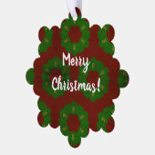 クリスマスリースパターン オーナメントカード (左)