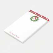 クリスマスリースパーソナライズされた休日 ポストイット (アングル)