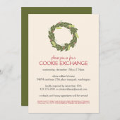 クリスマスリースパーティの招待状 招待状 (正面/裏面)