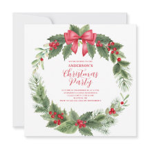 クリスマスリースパーティの招待状