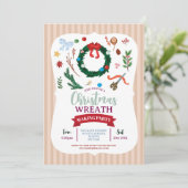 クリスマスリースパーティー招待状フェスティバルパーティー 招待状 (スタンド正面)