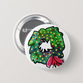 クリスマスリースピン 缶バッジ (正面&裏面)