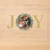 クリスマスリースフォトアクリル招待状 アクリル招待状 (正面)