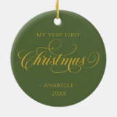 クリスマスリースフォトオーナメント セラミックオーナメント (裏面)