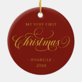 クリスマスリースフォトオーナメント セラミックオーナメント (裏面)