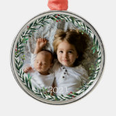 クリスマスリースフォトオーナメント メタルオーナメント (正面)