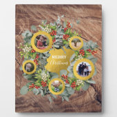 クリスマスリースフォトコラージホリデー フォトプラーク (正面)