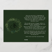 クリスマスリースフォトコラージロゴビジネス 箔シーズンカード (裏面)