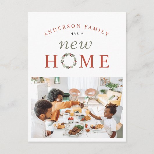 クリスマスリースフォトニューホームホリデームービング 案内ポストカード (正面)