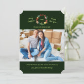 クリスマスリースフォトホリデームービングカード シーズンカード (スタンド正面)