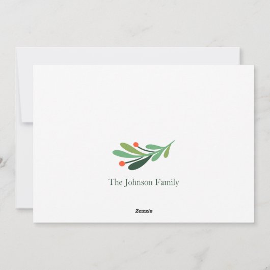 クリスマスリースフラットフォトカード シーズンカード (裏面)