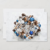 クリスマスリースフラット シーズンカード (正面)