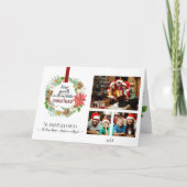 クリスマスリースフローラホリーパインコーンファミリー シーズンカード (正面)