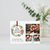 クリスマスリースフローラホリーパインコーン写真 シーズンポストカード (スタンド正面)