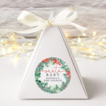 クリスマスリースベイビーシャワーの装飾