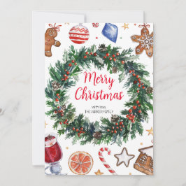 クリスマスリースホリデーカード シーズンカード