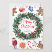 クリスマスリースホリデーカード シーズンカード (正面)