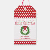 クリスマスリースホリデーギフトラベル ギフトタグ (正面)