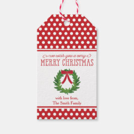 クリスマスリースホリデーギフトラベル ギフトタグ