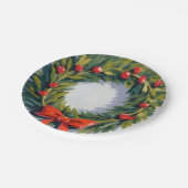 クリスマスリースホリデーパ絵を描ーティ ペーパープレート (アングル)