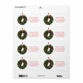 クリスマスリースホリデーラベル ラベル (フルシート)