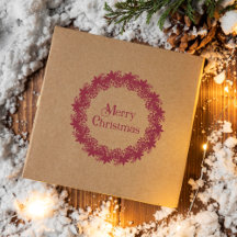 クリスマスリースボタニカルホリー&ポインセティアス