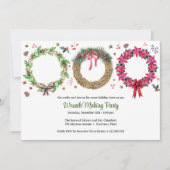 クリスマスリースメイキングホリデーパーティー シーズンカード (正面)