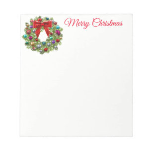 クリスマスリースメモ帳 ノートパッド