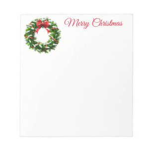 クリスマスリースメモ帳 ノートパッド